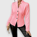 Women's Slim Cable-Knit Mock-Neck Jumper for Layering