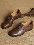 Women's Non-Slip Cushioned Leather Oxford Shoes