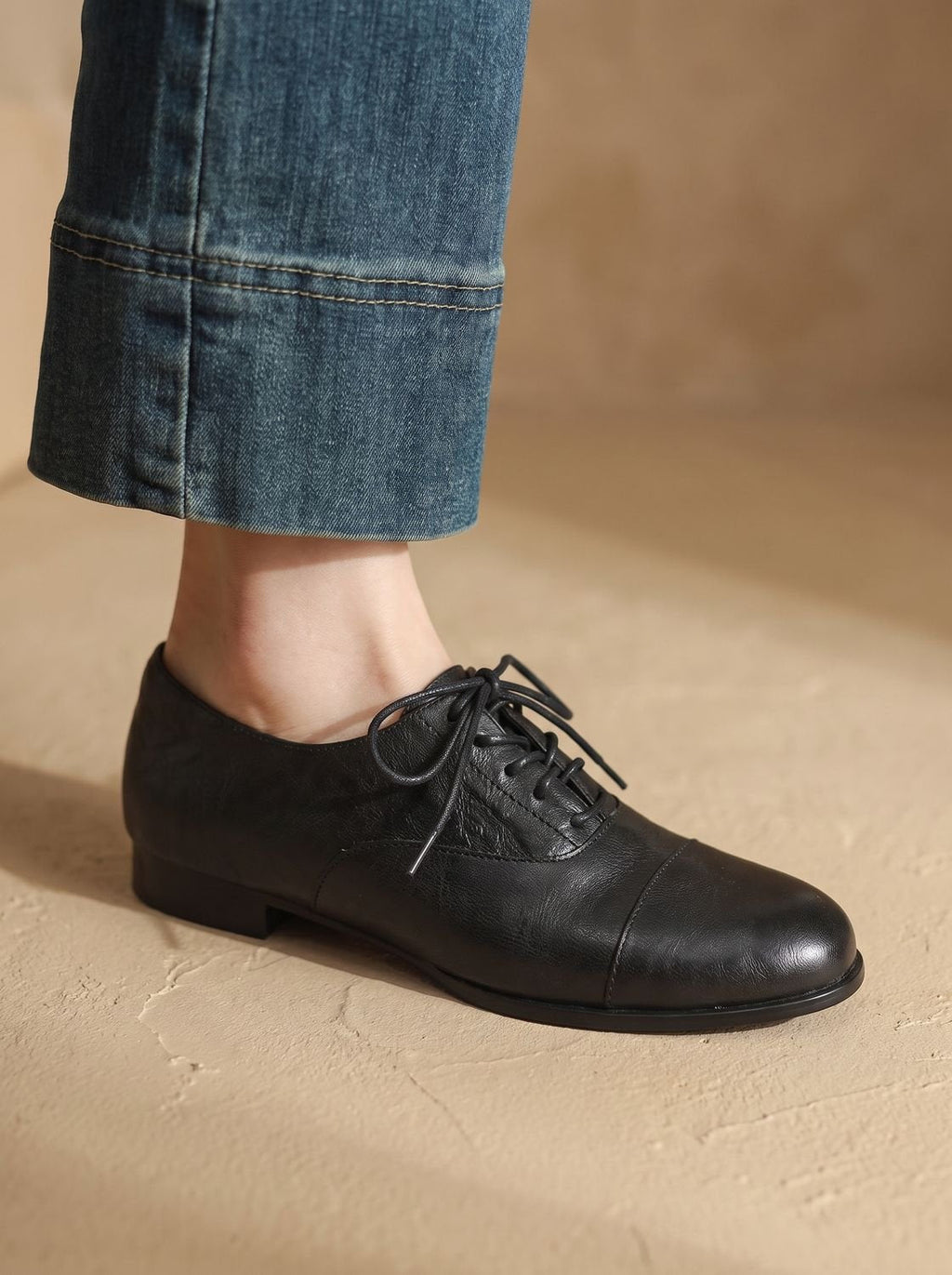 Women's Non-Slip Cushioned Leather Oxford Shoes