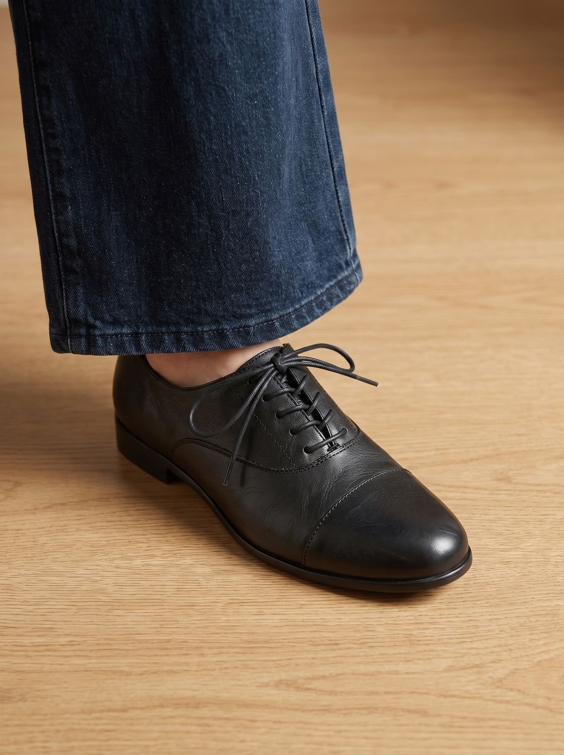Women's Non-Slip Cushioned Leather Oxford Shoes