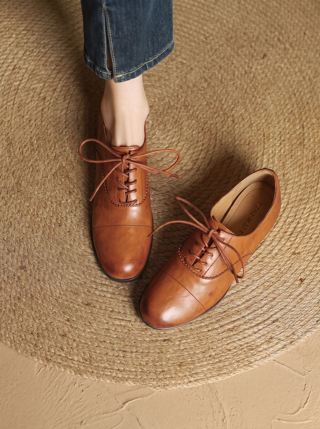 Women's Non-Slip Cushioned Leather Oxford Shoes