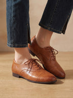 Women's Non-Slip Cushioned Leather Oxford Shoes