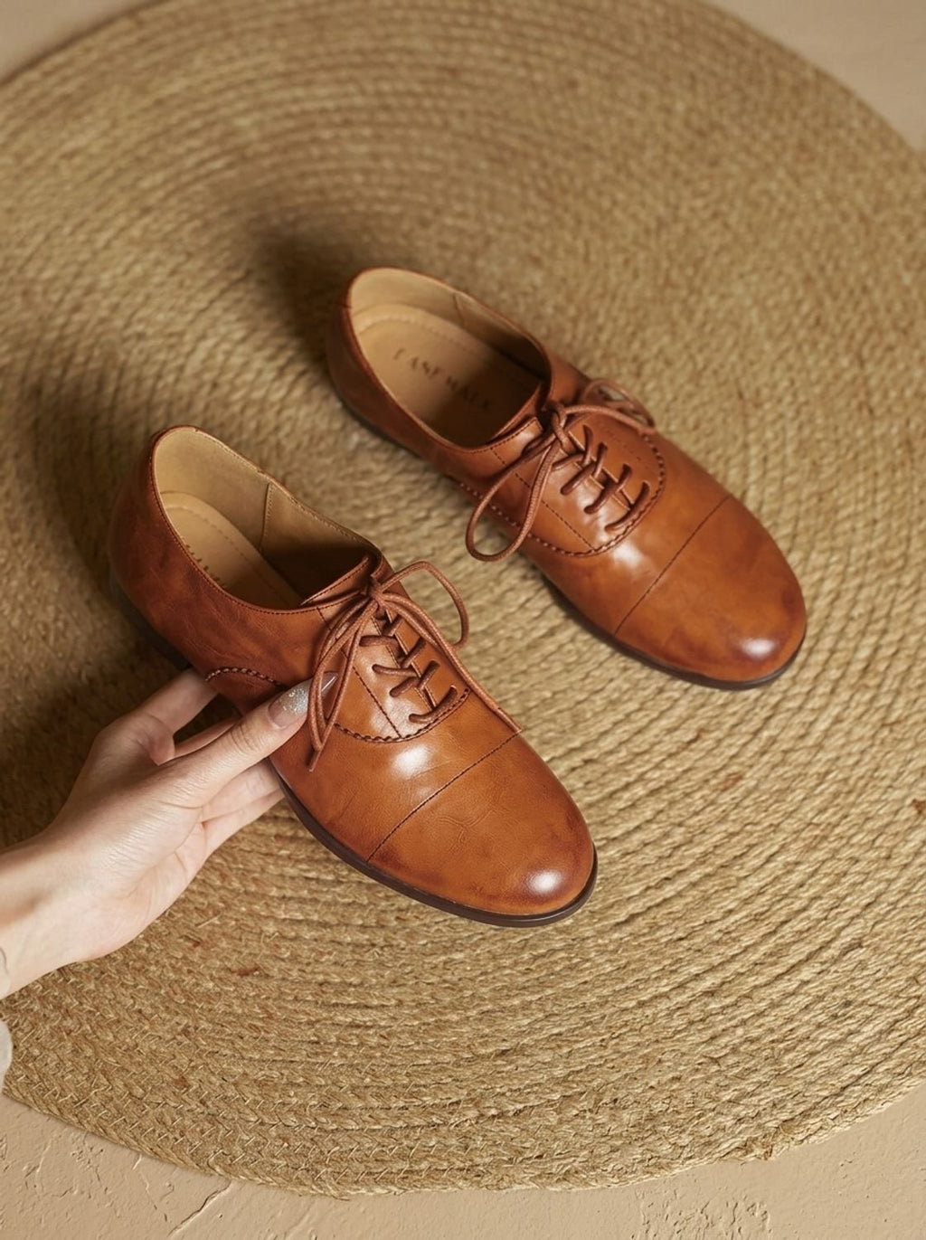 Women's Non-Slip Cushioned Leather Oxford Shoes