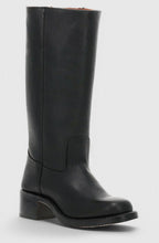 Women's Genuine Leather Knee-High Boots with Stacked Heel