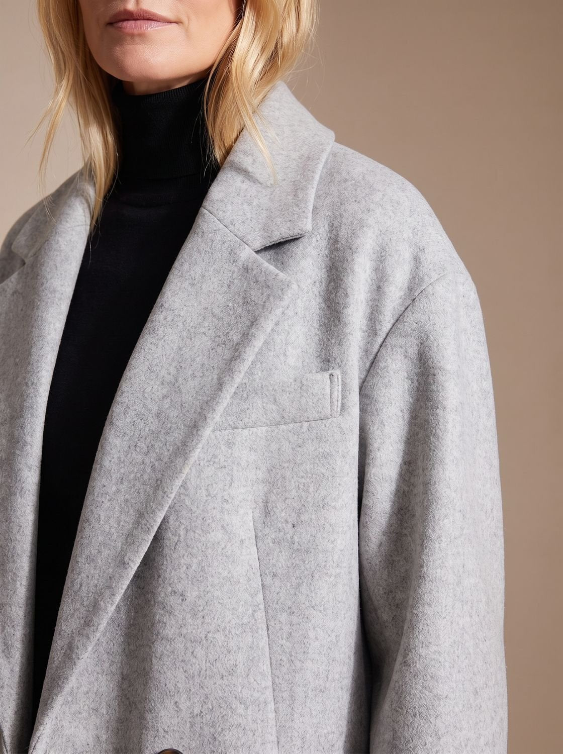 Women's Mid-Calf Notch Lapel Double-Breasted Coat