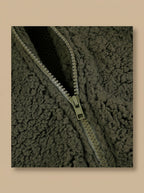 Women's Plush Textured Fleece Hooded Zip Coat