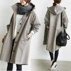 Women's Relaxed Knee-Length Water-Resistant Trench Coat