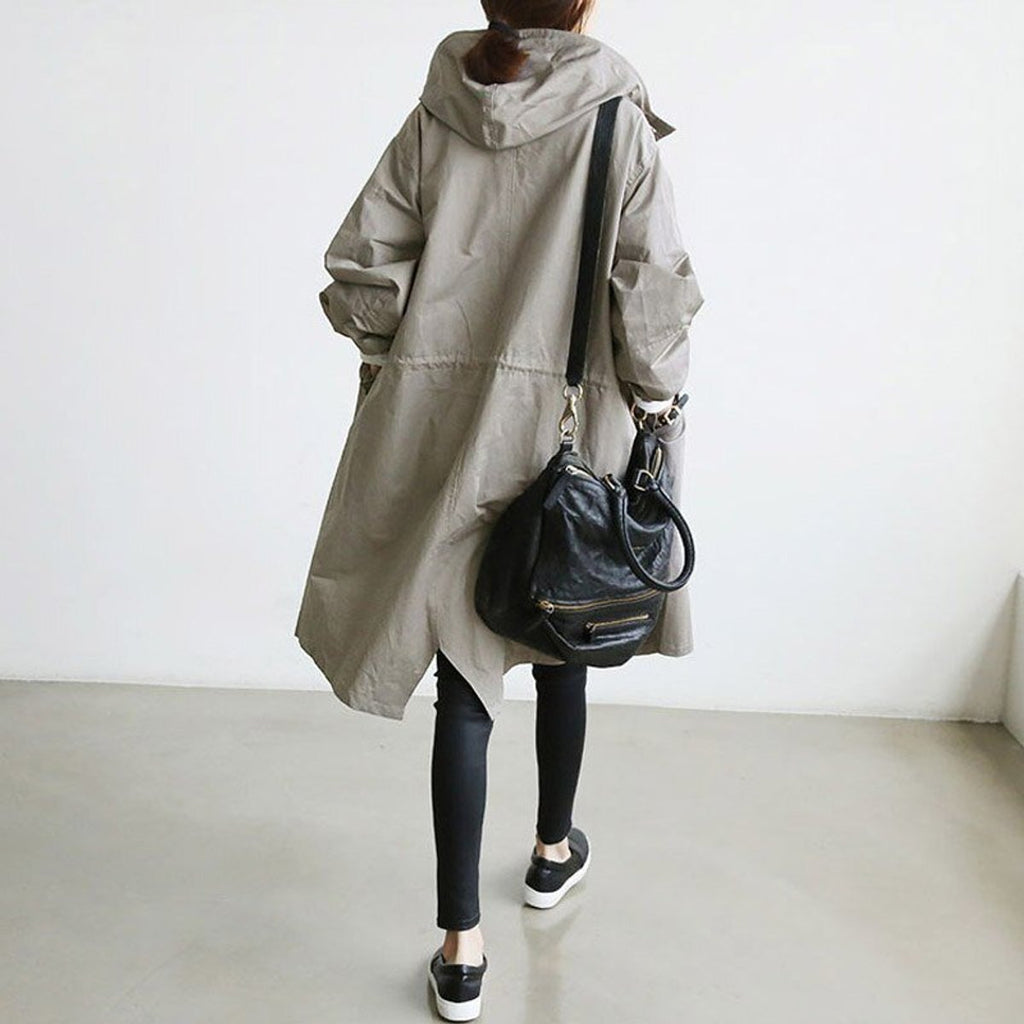 Women's Relaxed Knee-Length Water-Resistant Trench Coat