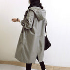 Women's Relaxed Knee-Length Water-Resistant Trench Coat
