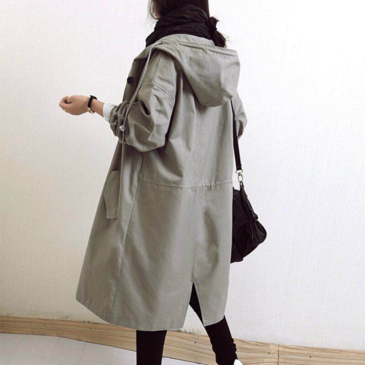 Women's Relaxed Knee-Length Water-Resistant Trench Coat