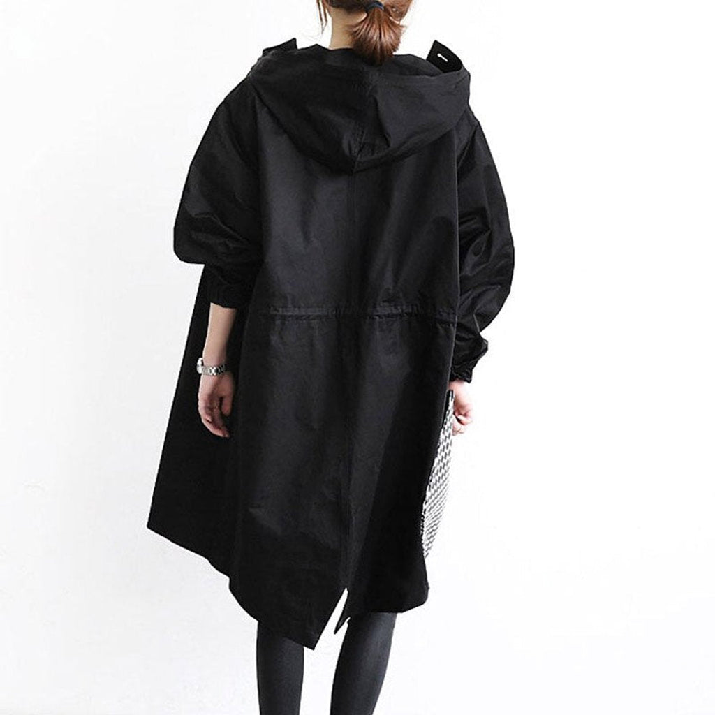 Women's Relaxed Knee-Length Water-Resistant Trench Coat