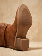 Women's Flat Western Tall Boots with Roomy Calf